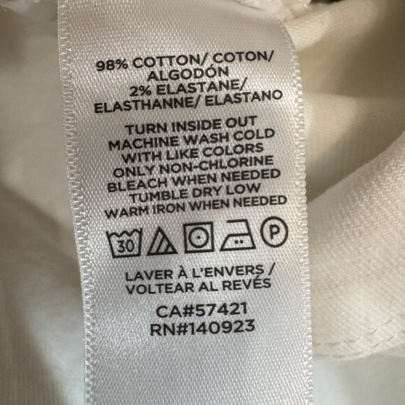 Loft Women's Frayed Denim Skirt 6 White A-Line Button-Fly Stretchy Short Coastal - Picture 10 of 15